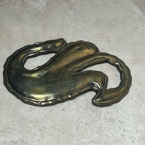 Vintage Gary Gail Signed Polished Brutalist Brass Buckle/ Scarf Slide